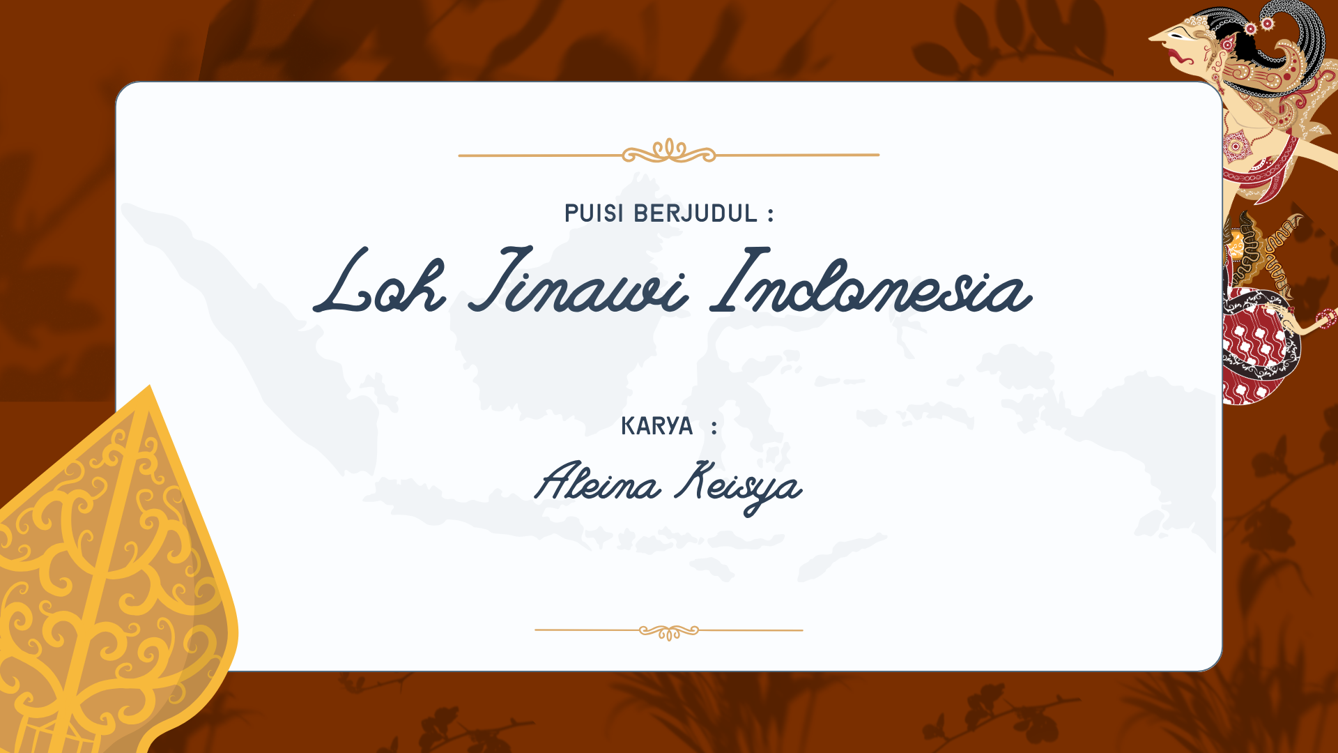 Loh Jinawi Indonesia: Puisi Karya Siswa tentang Keindahan Nusantara