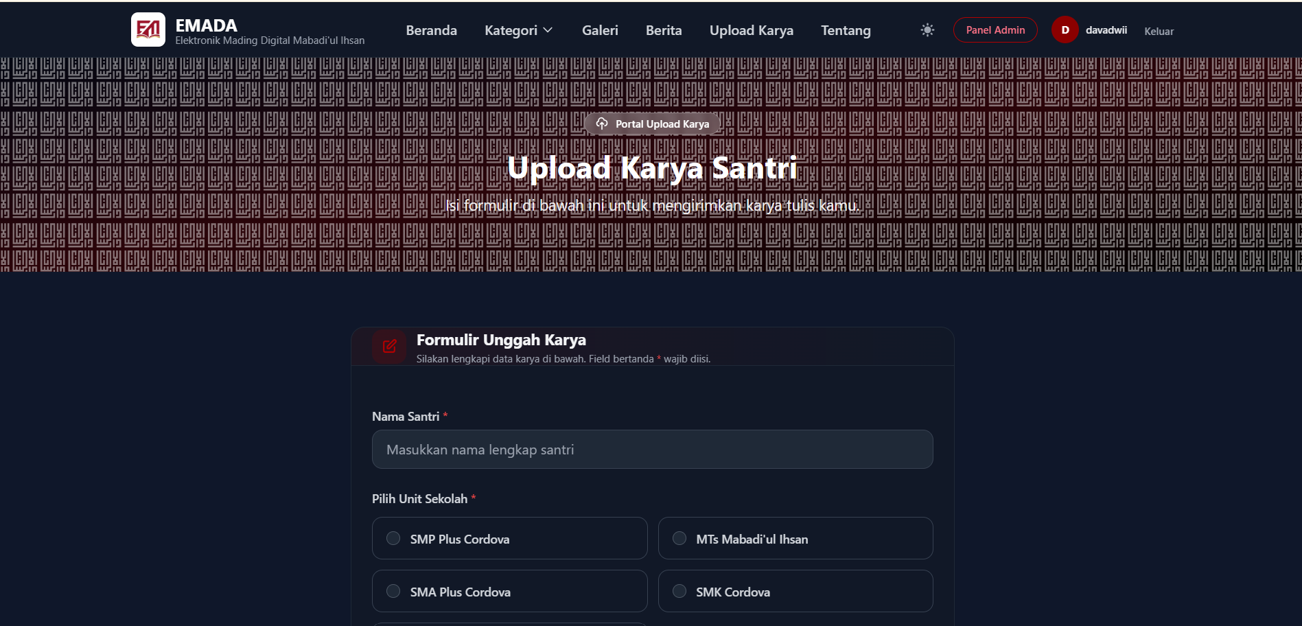Ingin Upload Karyamu Di EMADA? Ayo Kirim Sekarang!